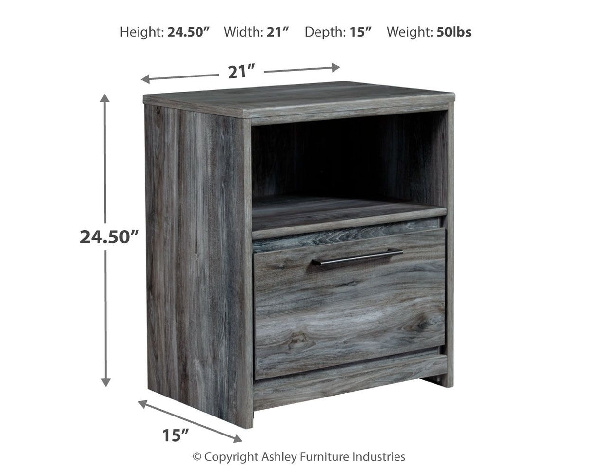 Baystorm - One Drawer Night Stand by Signature Design by Ashley® | Bel Furniture