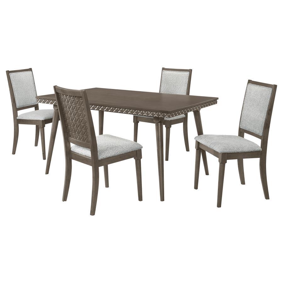 Onslow - 5 Piece Rectangular Dining Set - Dark Brown by Coaster Fine Furniture | Bel Furniture