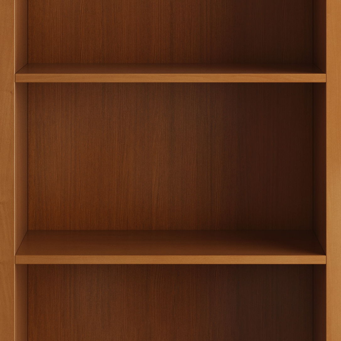 Amherst - 5 Shelf Bookcase - Light Golden Brown by Simpli-Home | Bel Furniture