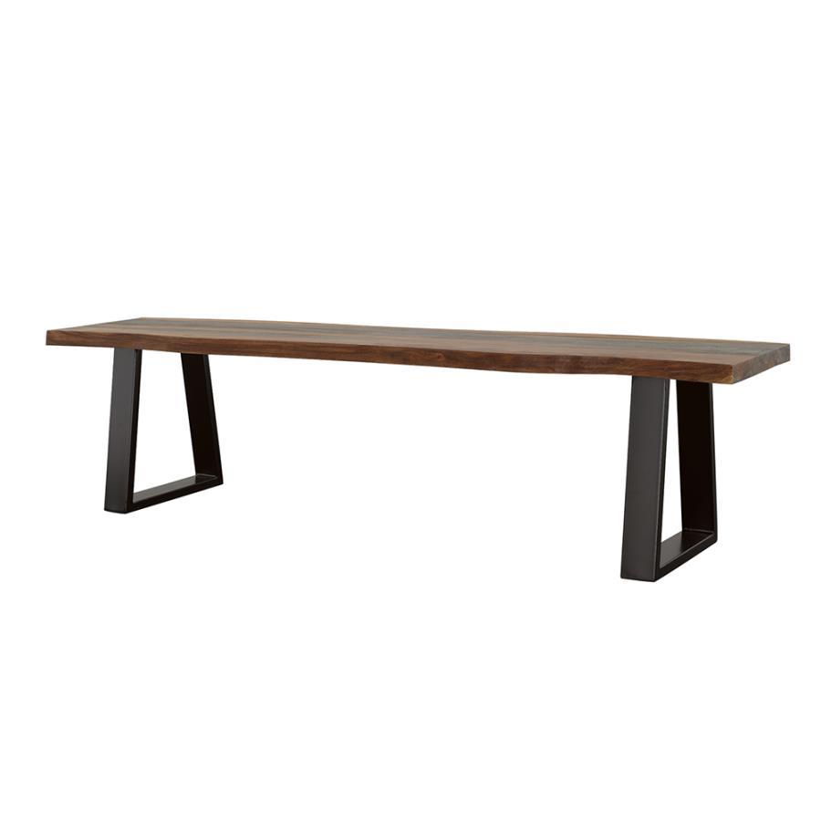 Ditman - Live Edge Wood Dining Bench - Gray Sheesham by CoasterElevations | Bel Furniture