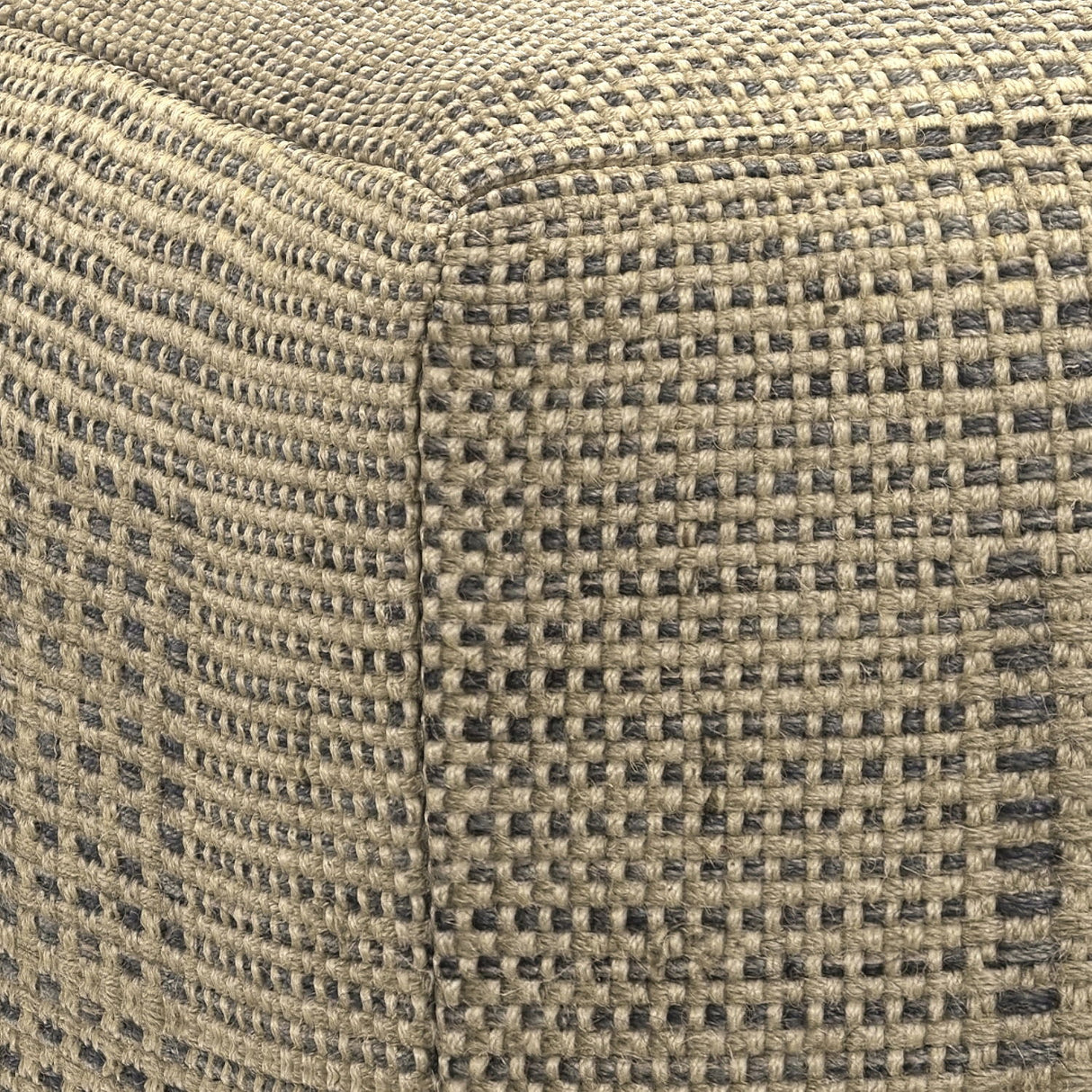 Delilah - Square Woven Pouf - Natural by Simpli-Home | Bel Furniture