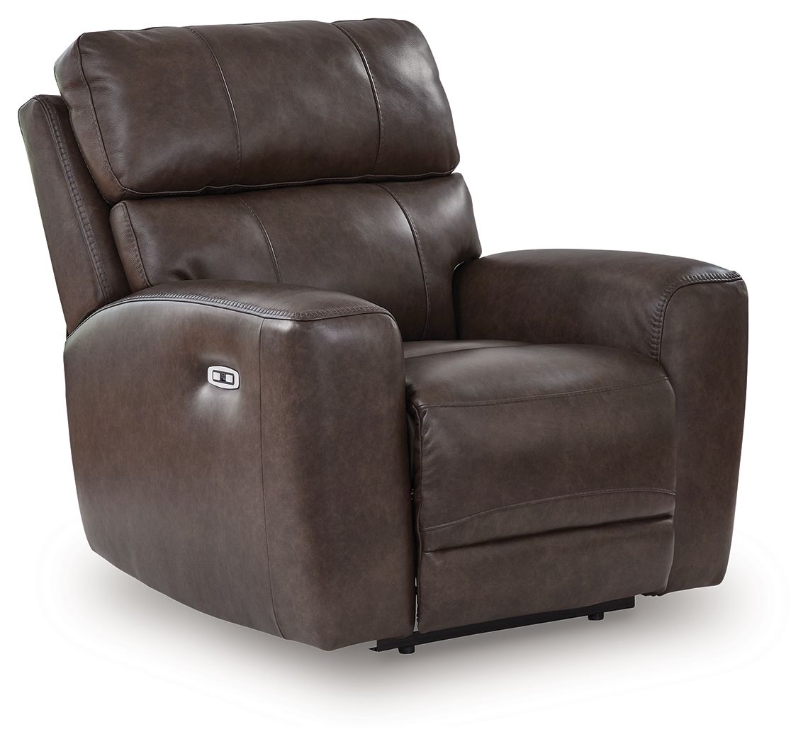 Crossplex - Smoke - Power Recliner / Adjustable Headrest by Signature Design by Ashley® | Bel Furniture