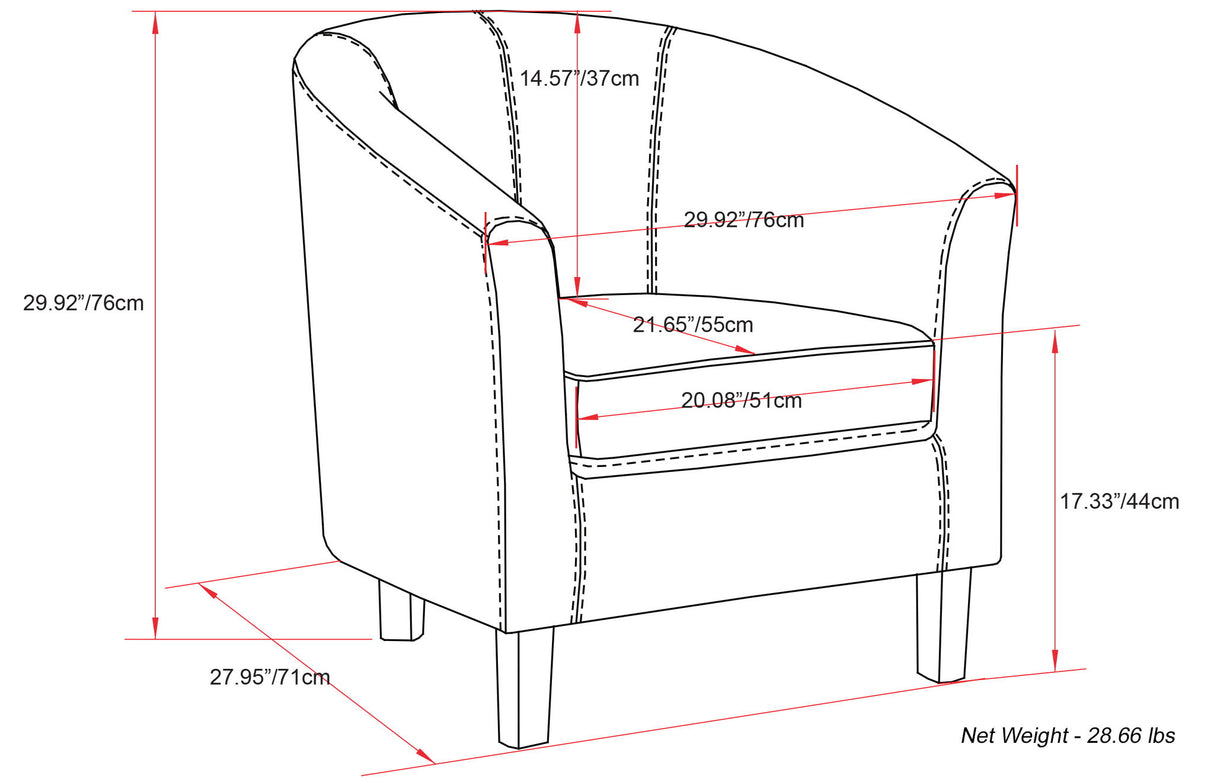 Austin - Transitional Tub Chair by Simpli-Home | Bel Furniture
