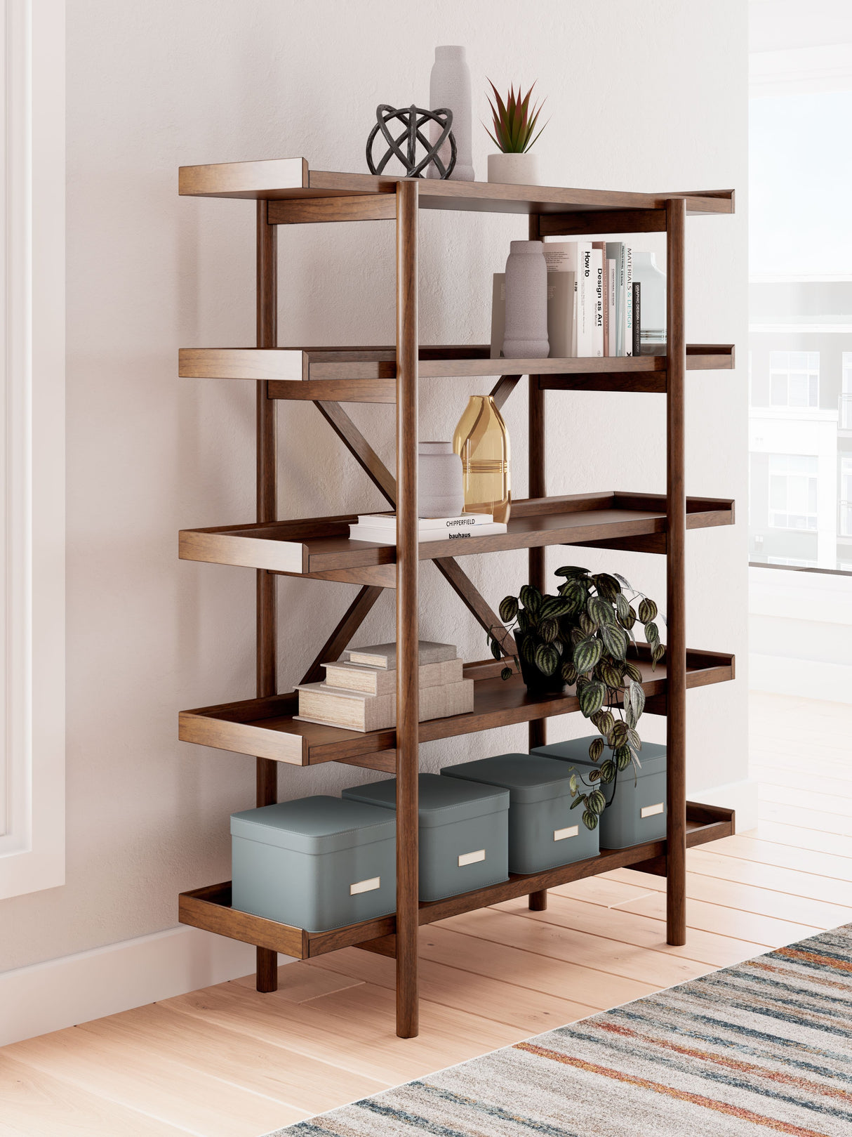 Lyncott - Brown - Bookcase by Signature Design by Ashley® | Bel Furniture