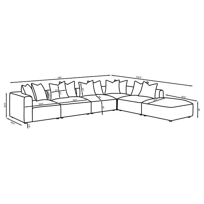 Jennifer - Upholstered Modular Sectional by CoasterElevations | Bel Furniture