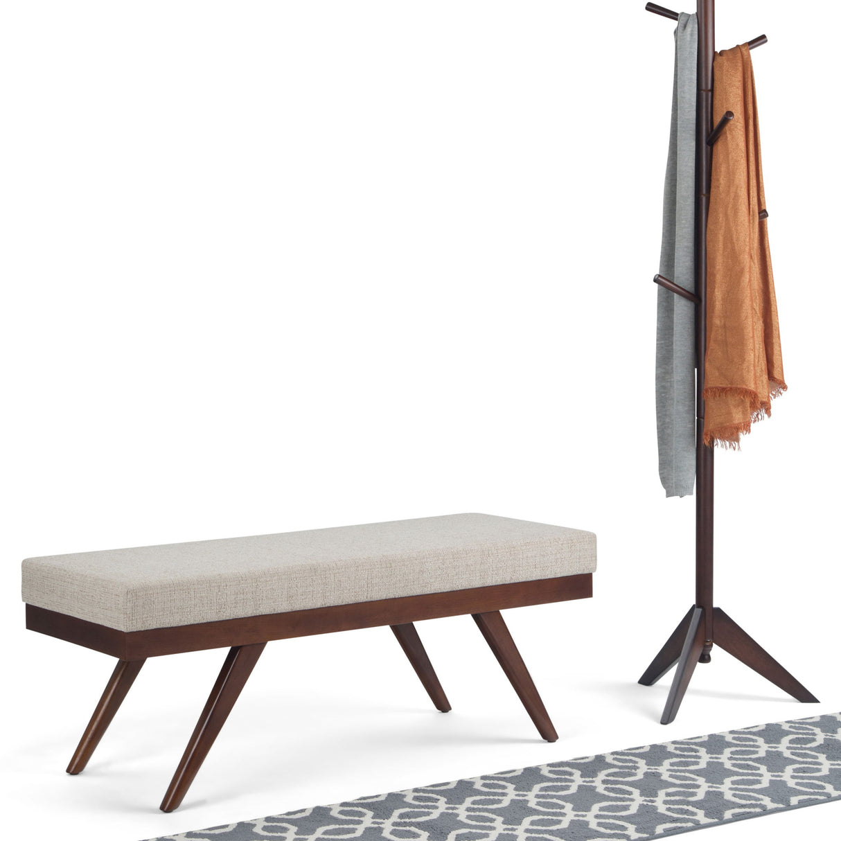 Chanelle - Mid-Century Ottoman Bench by Simpli-Home | Bel Furniture