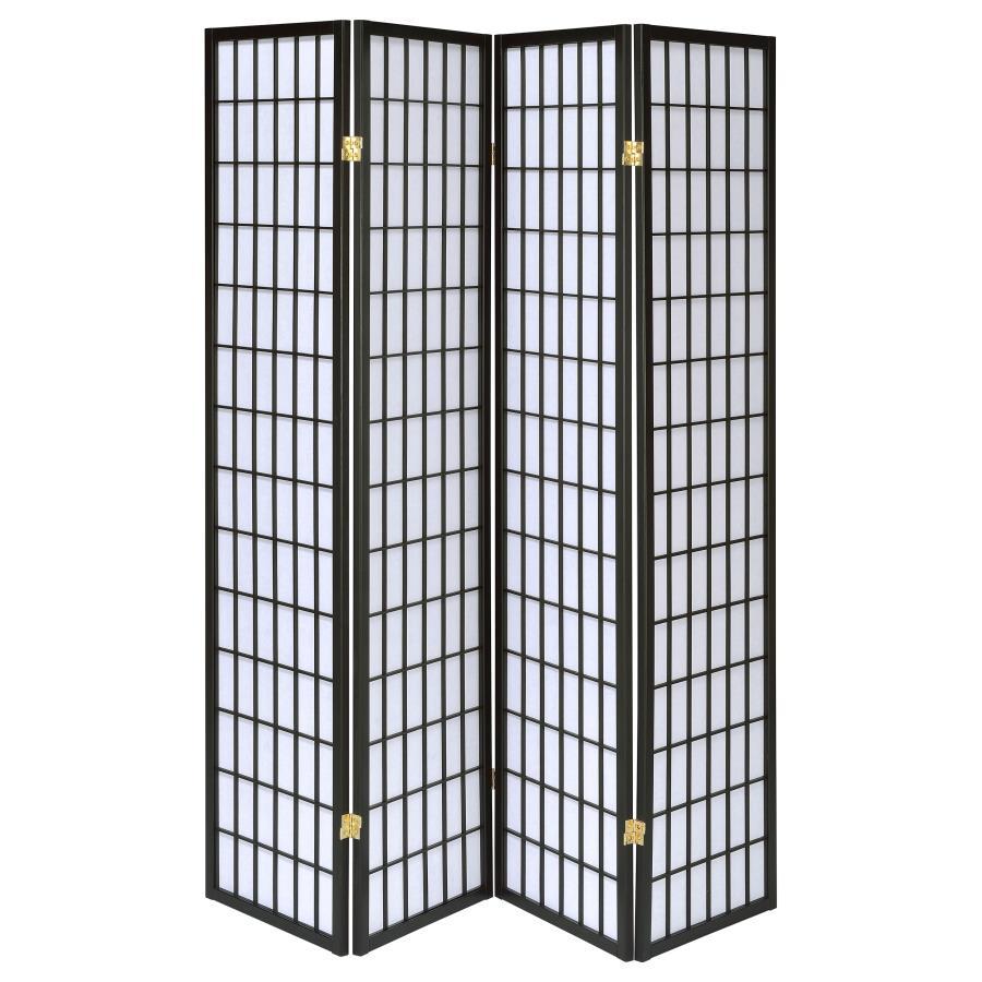 Roberto - 4-Panel Room Divider Folding Shoji Screen by CoasterEveryday | Bel Furniture