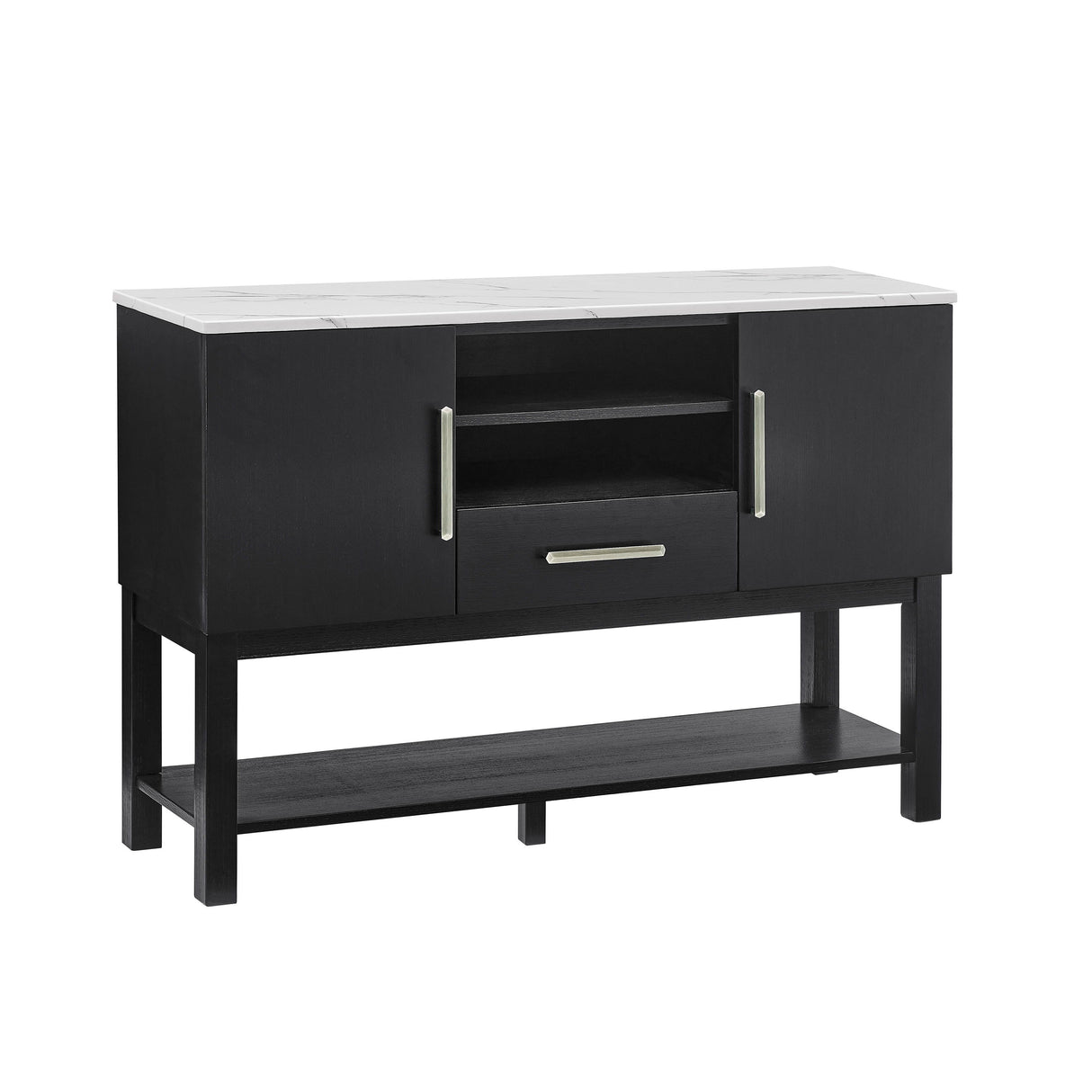 Vance - Side Board - Charcoal / White by Crown Mark | Bel Furniture