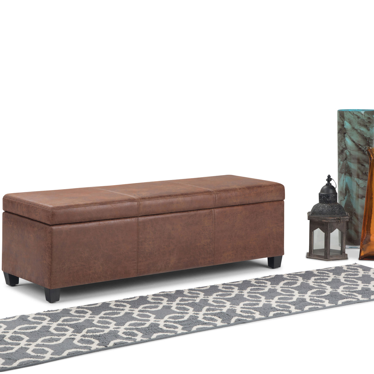 Avalon - Multifunctional Storage Ottoman Bench by Simpli-Home | Bel Furniture