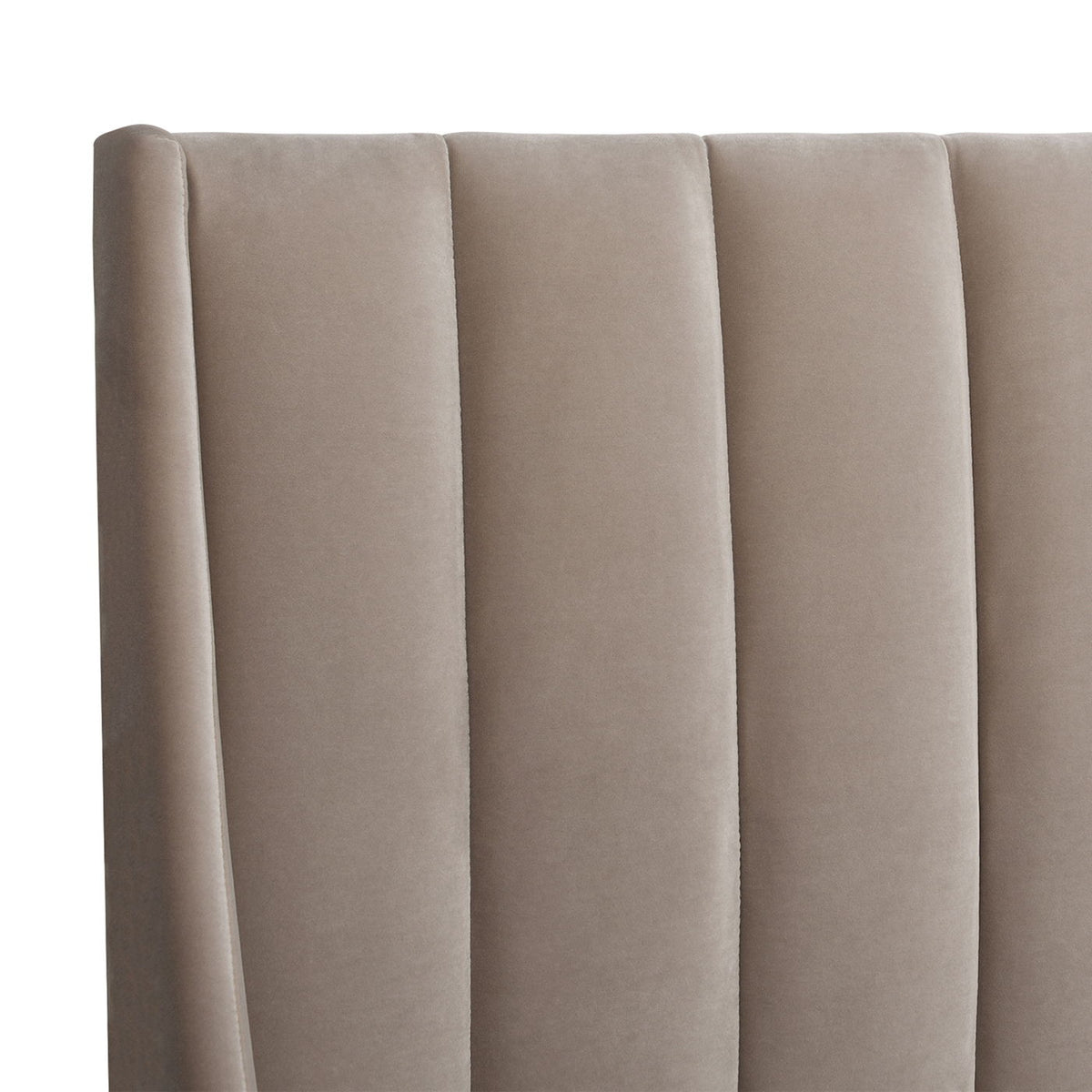 Aspen - King Vertical Tufted Headboard Platform Bed Set - Mink