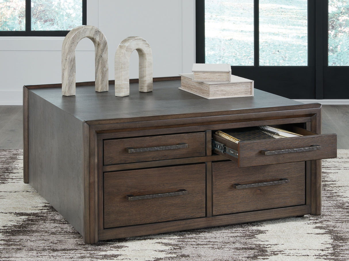 Kallenny - Brown / Gray - Square Cocktail Table by Signature Design by Ashley® | Bel Furniture