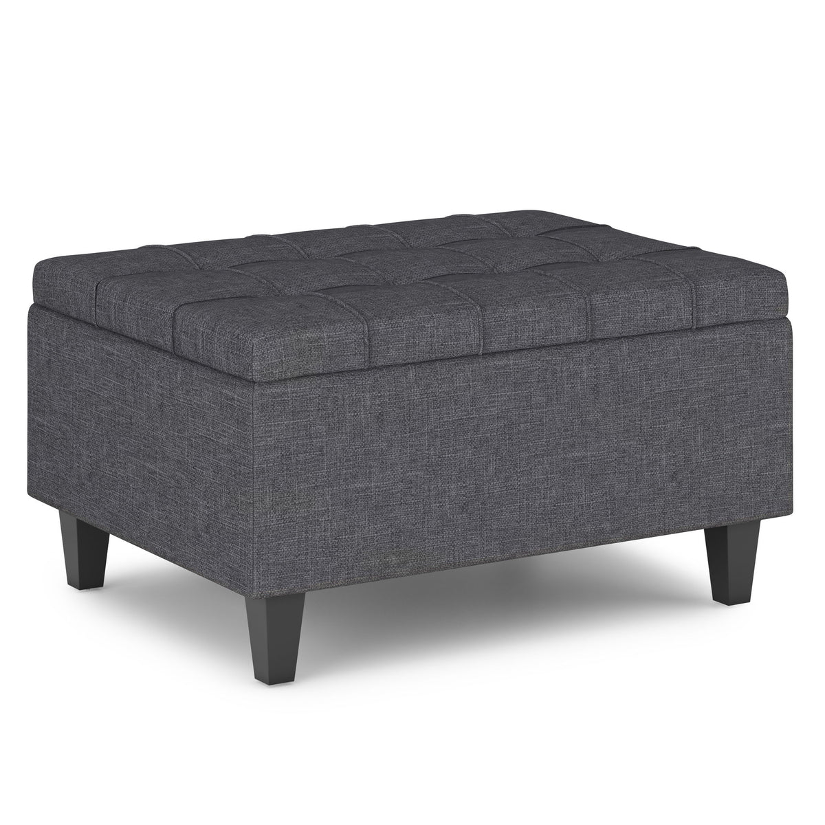 Harrison - Small Coffee Table Storage Ottoman - Dark Gray