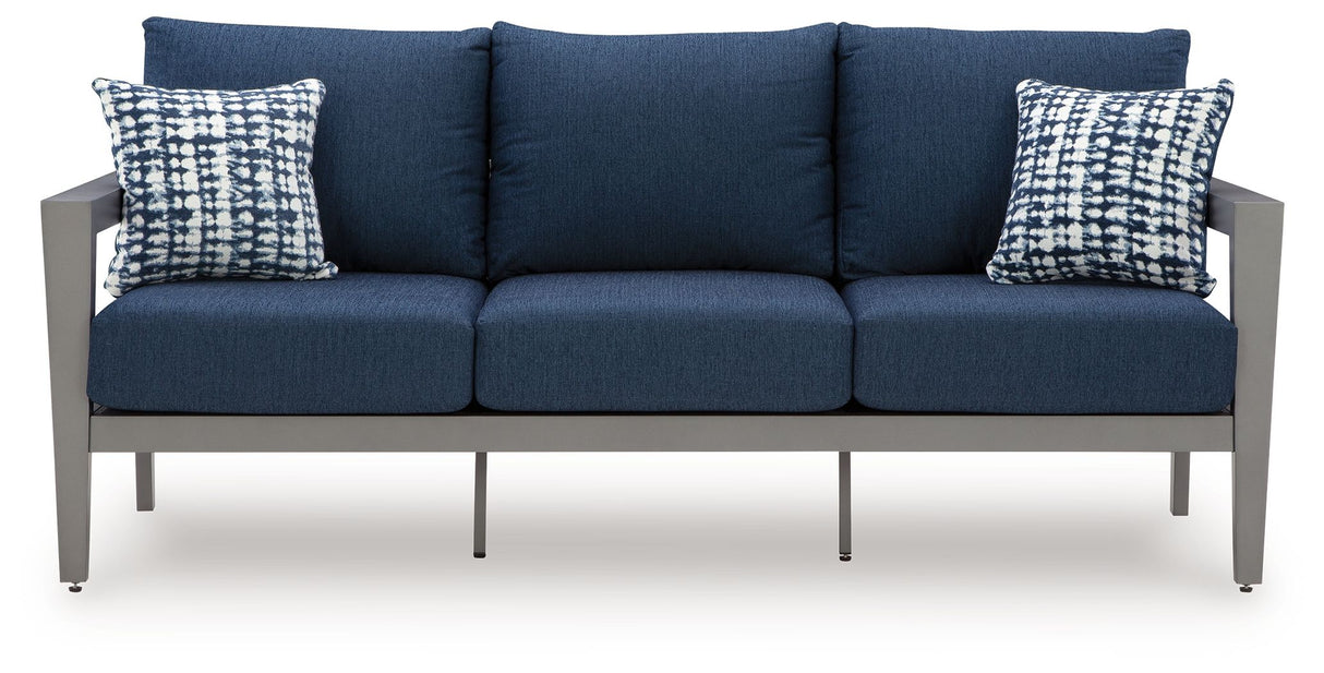 Gali - Gray / Blue - Sofa / Chairs / Table Set (Set of 4) by Signature Design by Ashley® | Bel Furniture