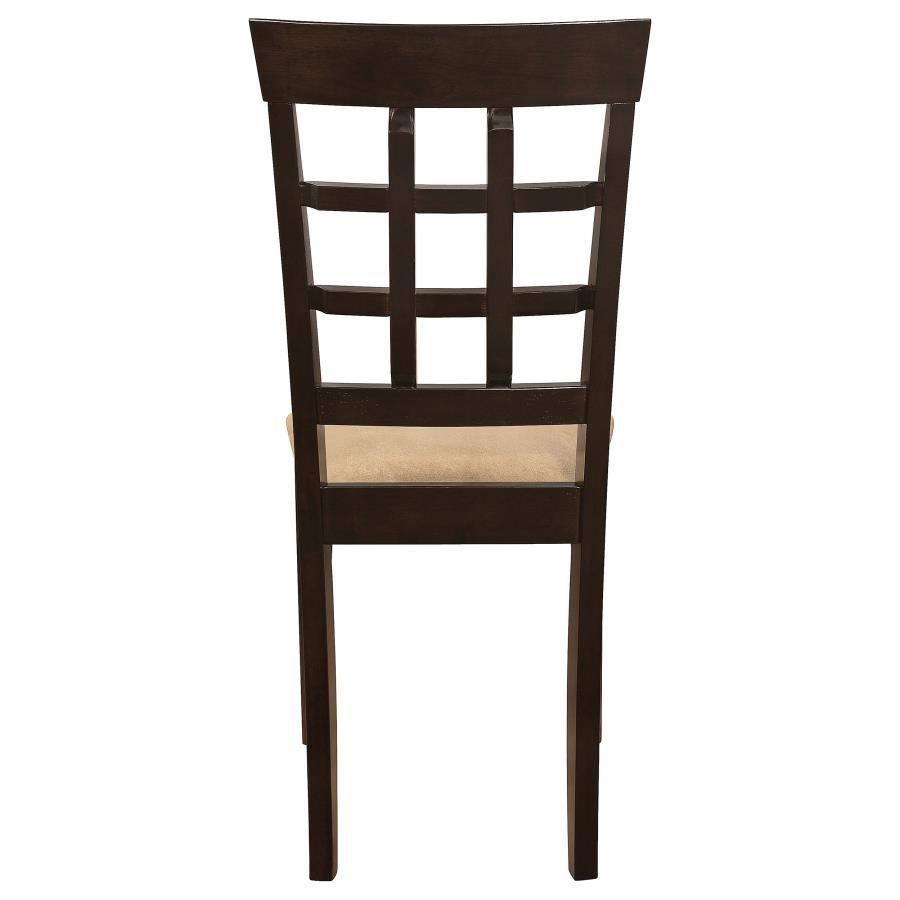 Gabriel - Lattice Back Side Chairs (Set of 2) - Cappuccino by CoasterEveryday | Bel Furniture
