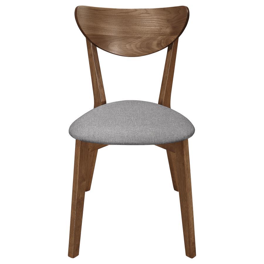 Alfredo - Dining Side Chair (Set of 2) - Gray And Natural Walnut by CoasterEveryday | Bel Furniture