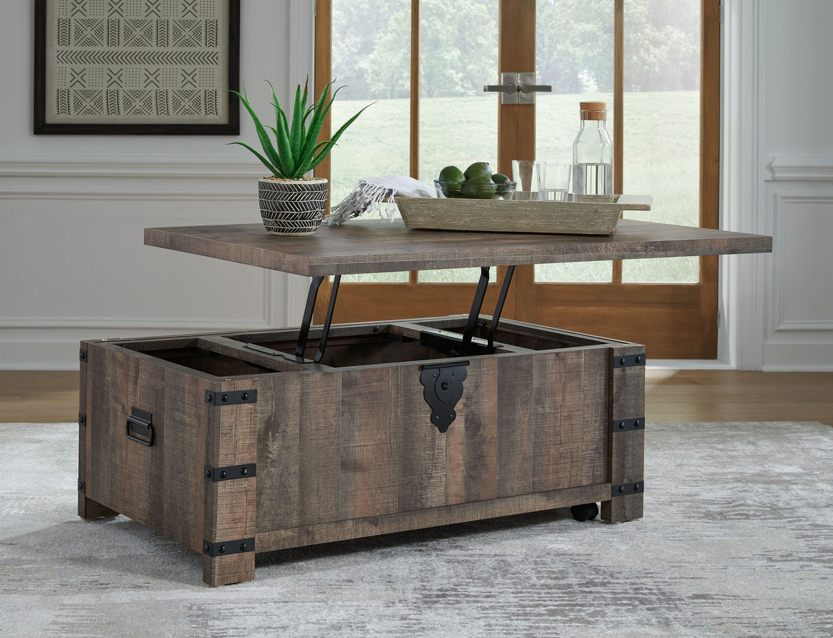 Hollum - Rustic Brown - Lift Top Cocktail Table by Signature Design by Ashley® | Bel Furniture