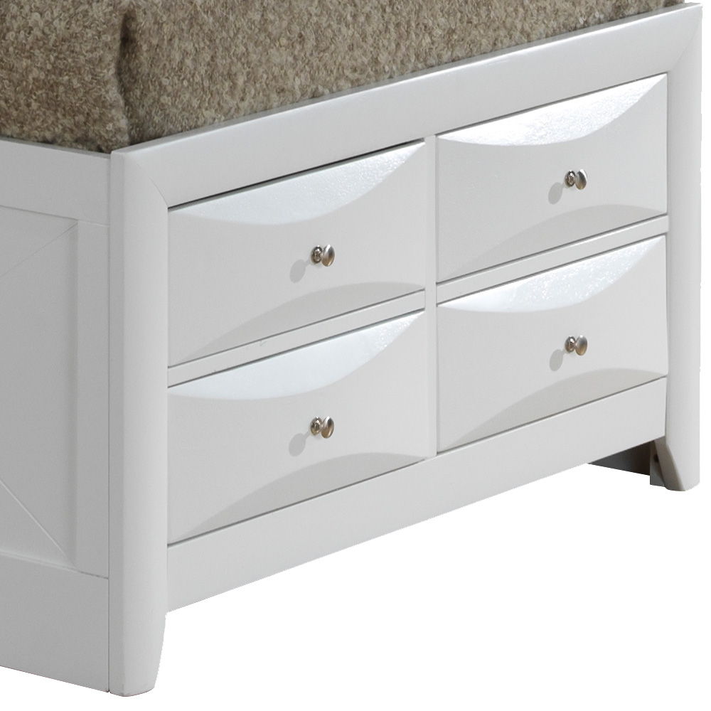 Modern Design Storage Bed With Bookcase Headboard