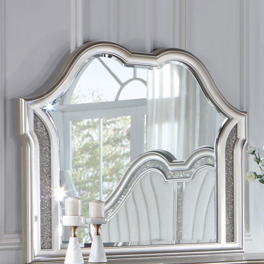 Evangeline - Dresser Mirror - Silver Oak by CoasterElevations | Bel Furniture