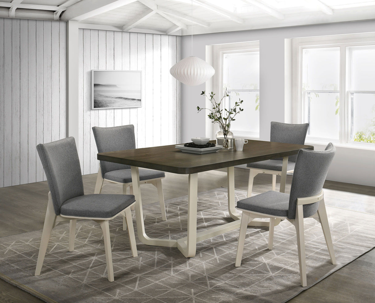 Biloxi - Rectangular Dining Set Dark Gray 5 Pc. Table, 4 Chairs by Coaster Fine Furniture | Bel Furniture