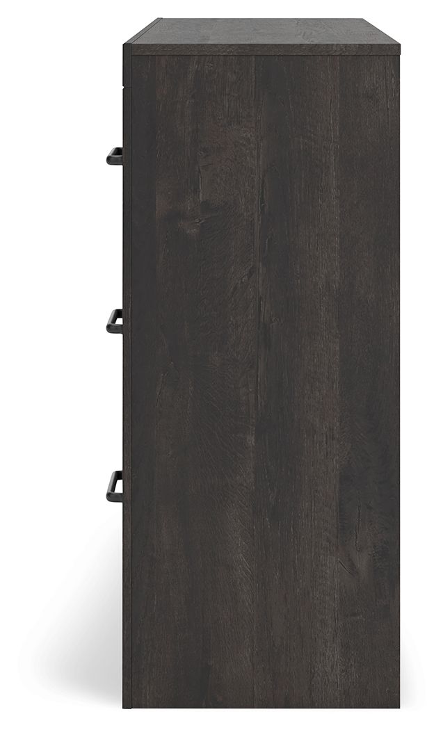 Hollivern - Dark Gray - Six Drawer Dresser by Signature Design by Ashley® | Bel Furniture