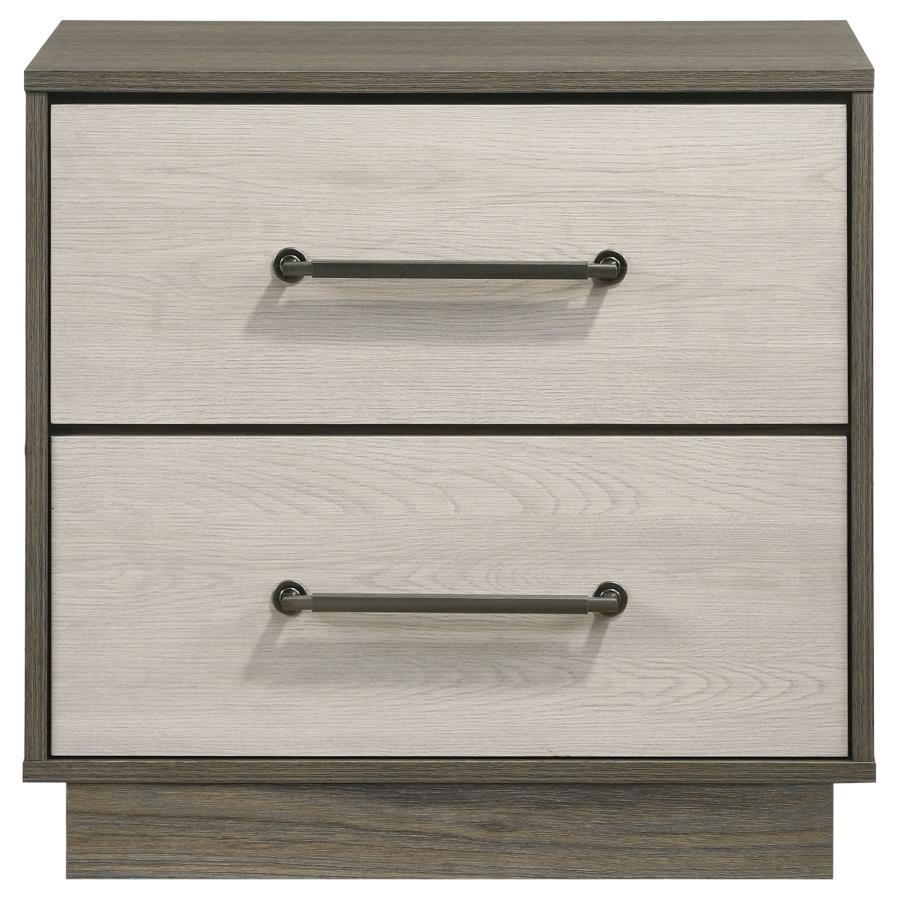 Fenwick - 2-Drawer Nightstand Bedside Table - Gray Oak by Coaster Fine Furniture | Bel Furniture