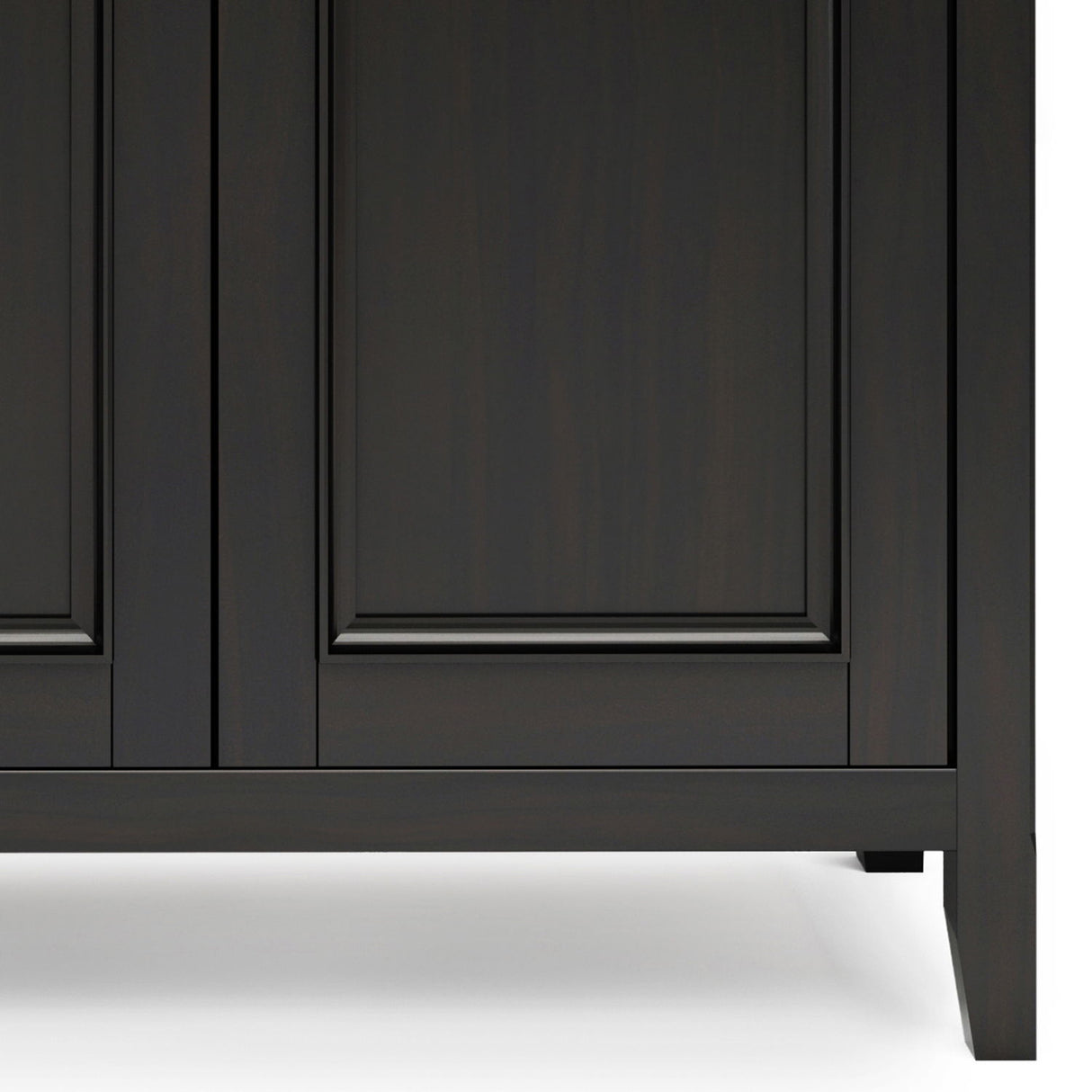 Amherst - Wide 4 Door Storage Cabinet - Hickory Brown by Simpli-Home | Bel Furniture