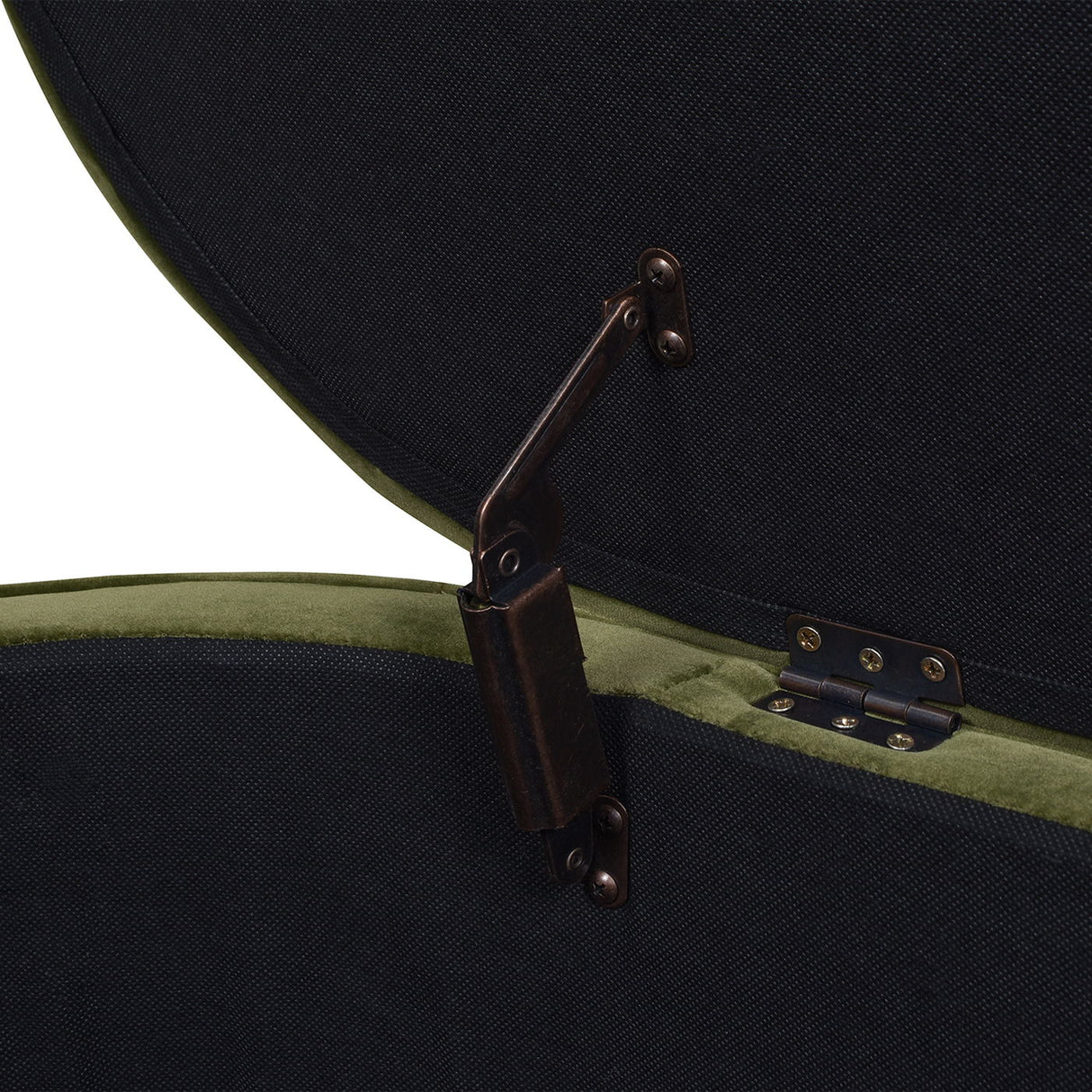 Chloe - Modern Glam Storage Bench - Olive Green by Jennifer Taylor Home | Bel Furniture