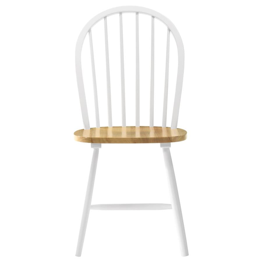 Allison - 5 Piece Round Drop Leaf Dining Table Set - White