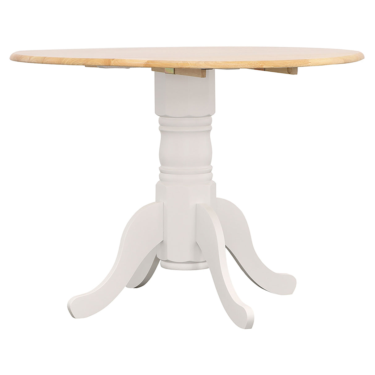 Allison - Round Drop Leaf Extension Dining Table - White