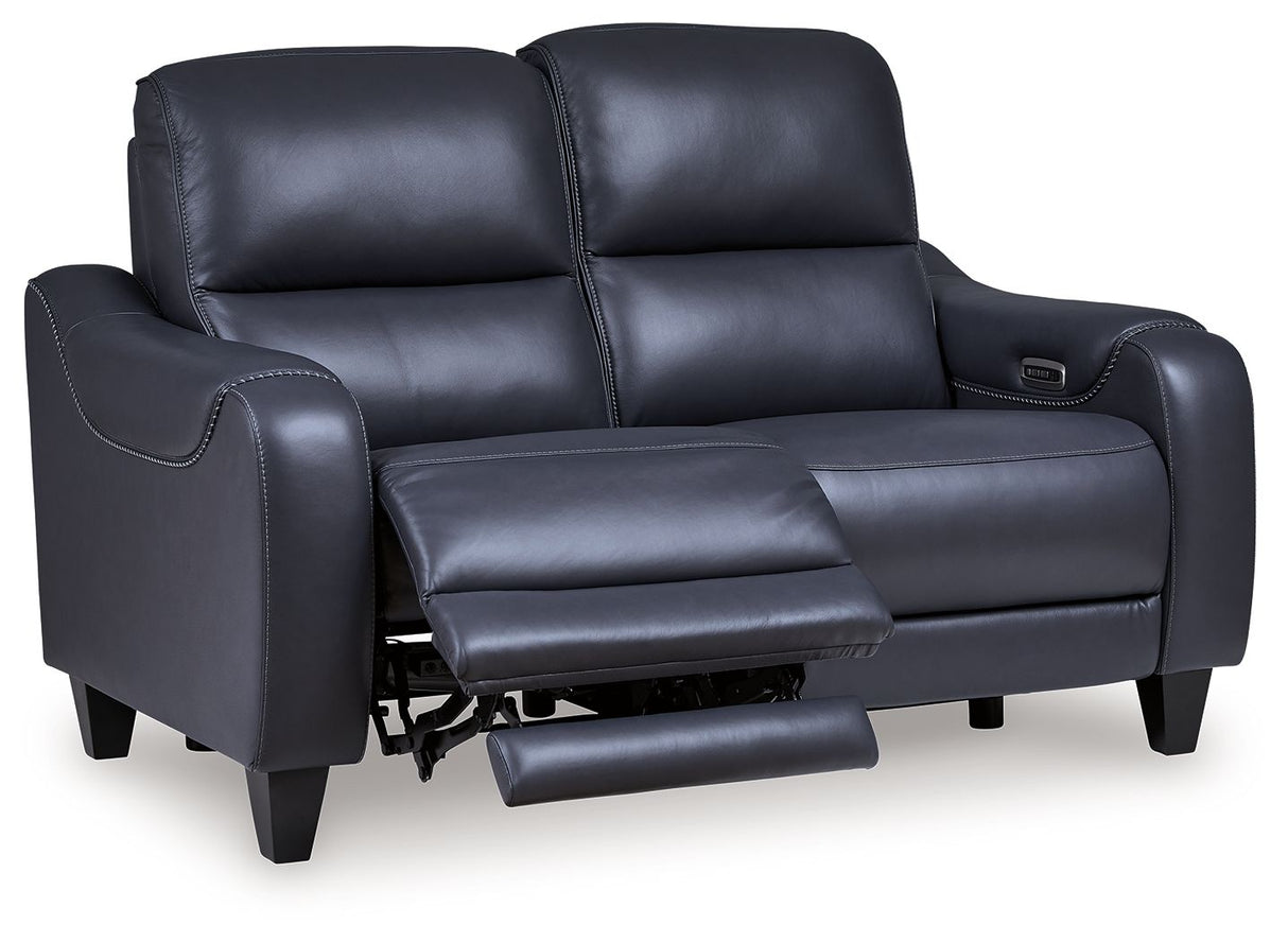 Mercomatic - Power Reclining Loveseat With Adj Headrest by Signature Design by Ashley® | Bel Furniture