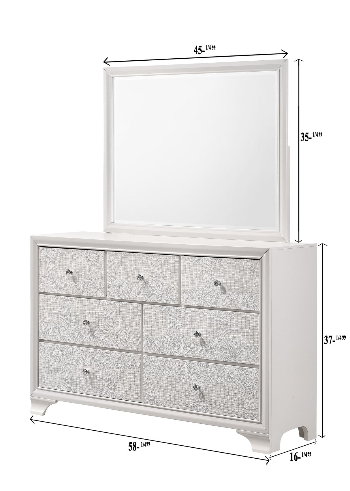 Lyssa - Dresser, Mirror by Crown Mark | Bel Furniture