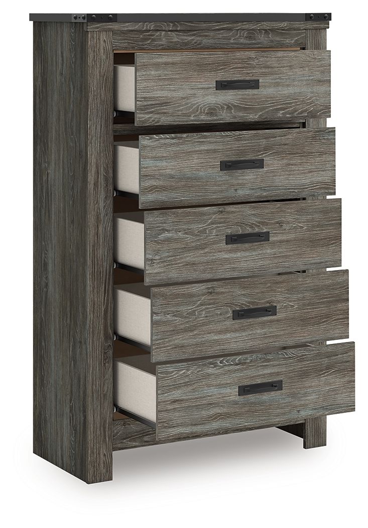 Frandern - Gray - Five Drawer Chest by Signature Design by Ashley® | Bel Furniture