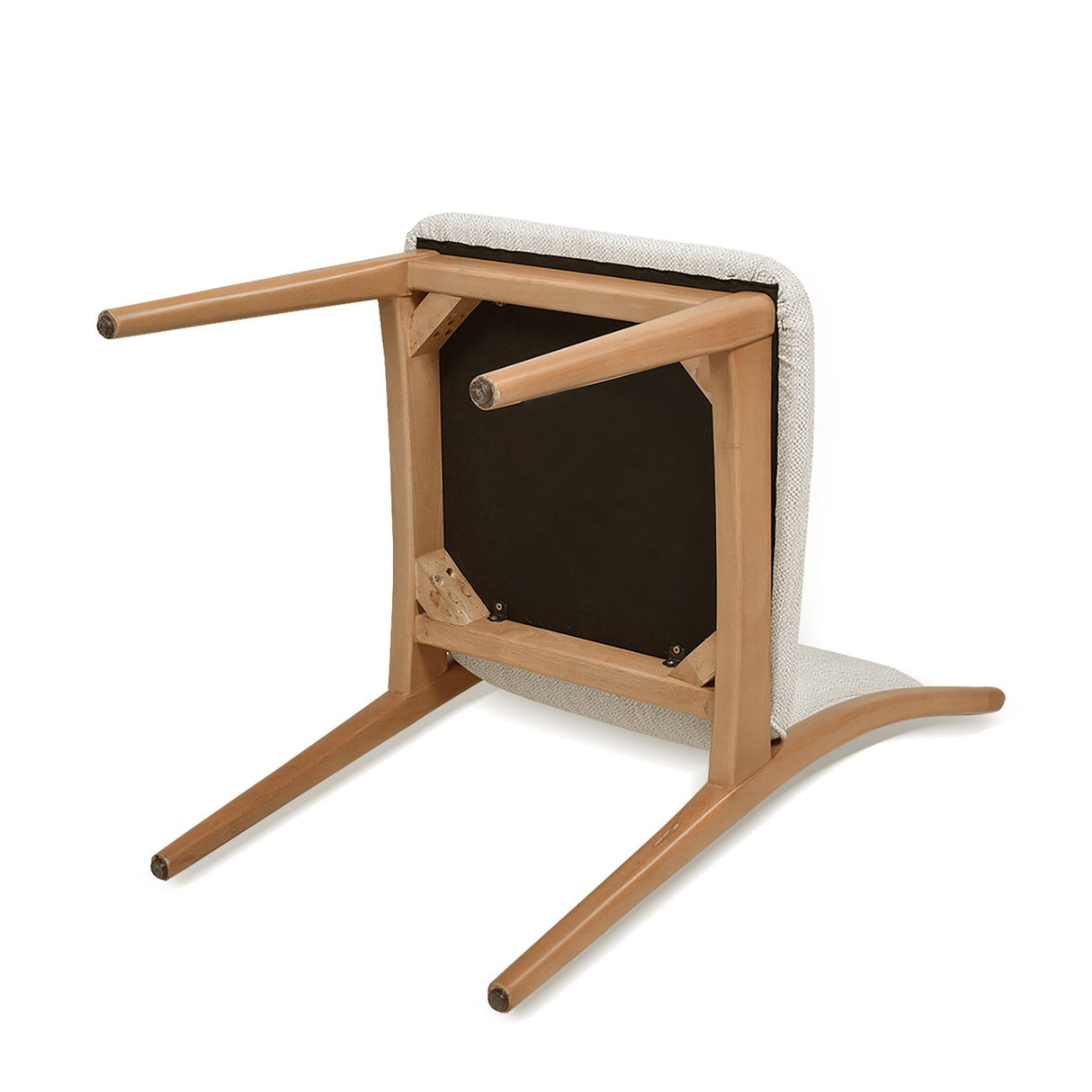 Scandi - Upholstered Dining Chair, Stain Resistant High (Set of 2) - Natural Light Brown / White Pepper by Jennifer Taylor Home | Bel Furniture