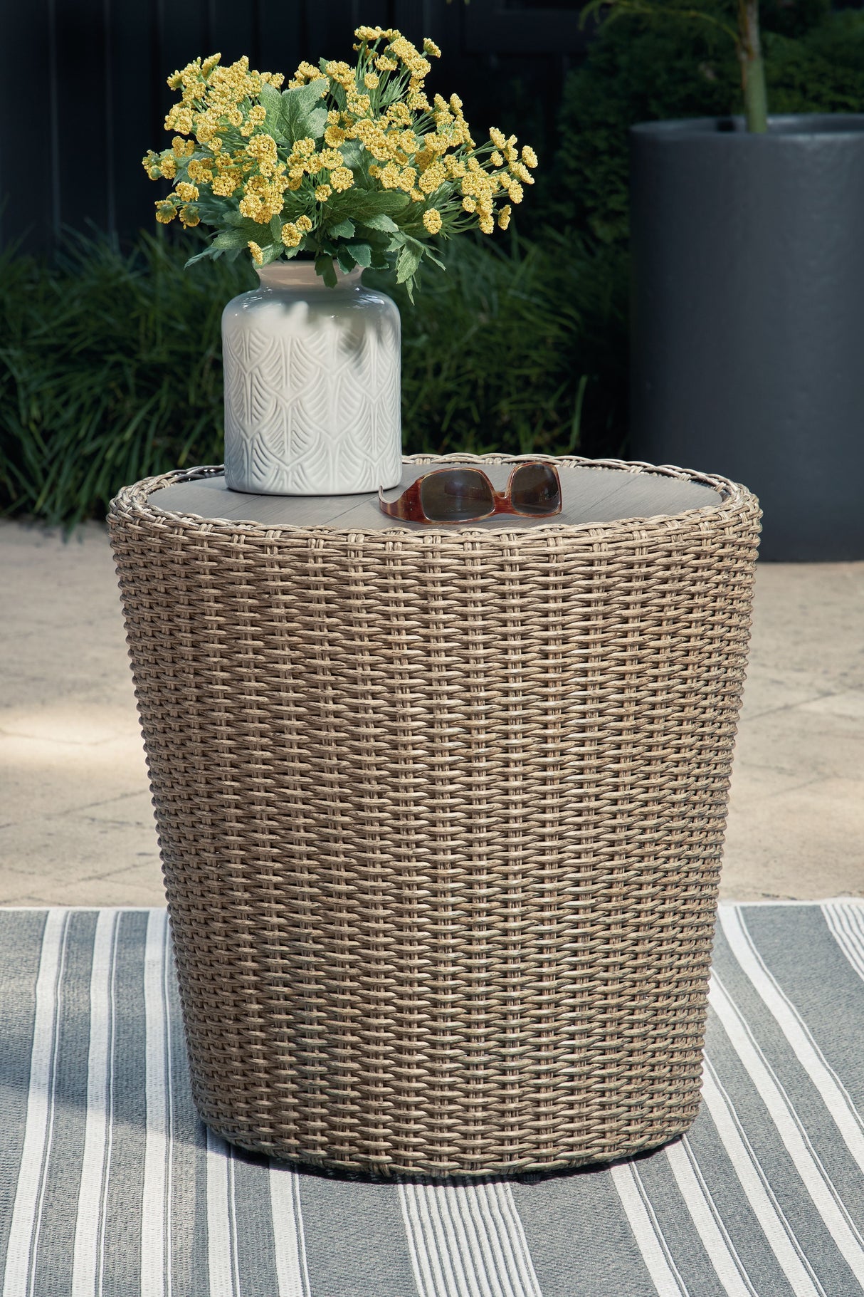 Danson - Beige - Round End Table by Signature Design by Ashley® | Bel Furniture