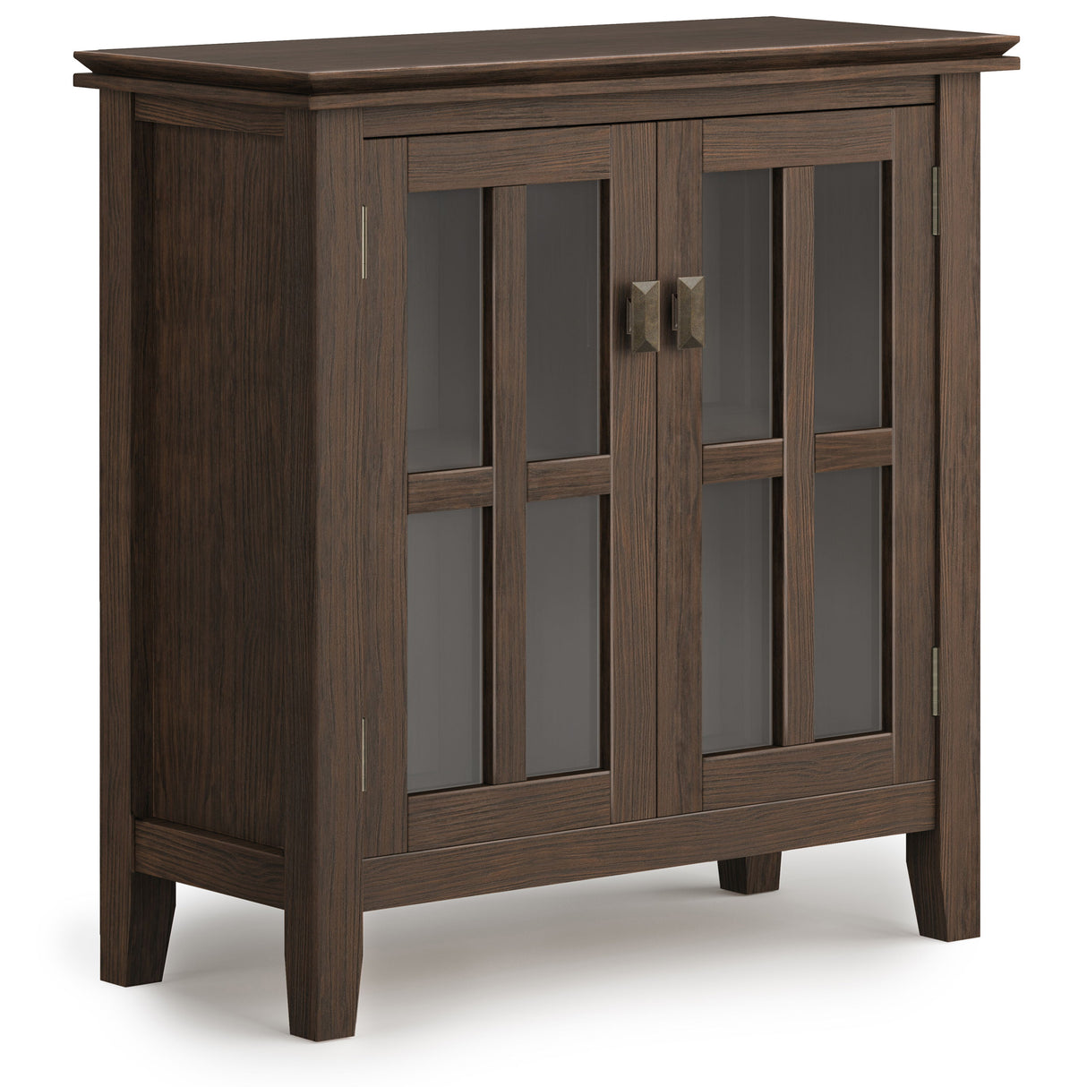 Artisan - Handcrafted Low Storage Cabinet Dark Brown by Simpli-Home | Bel Furniture