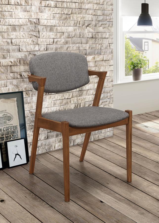 Malone - Padded Wood Dining Arm Chair (Set of 2) - Dark Walnut by CoasterEssence | Bel Furniture