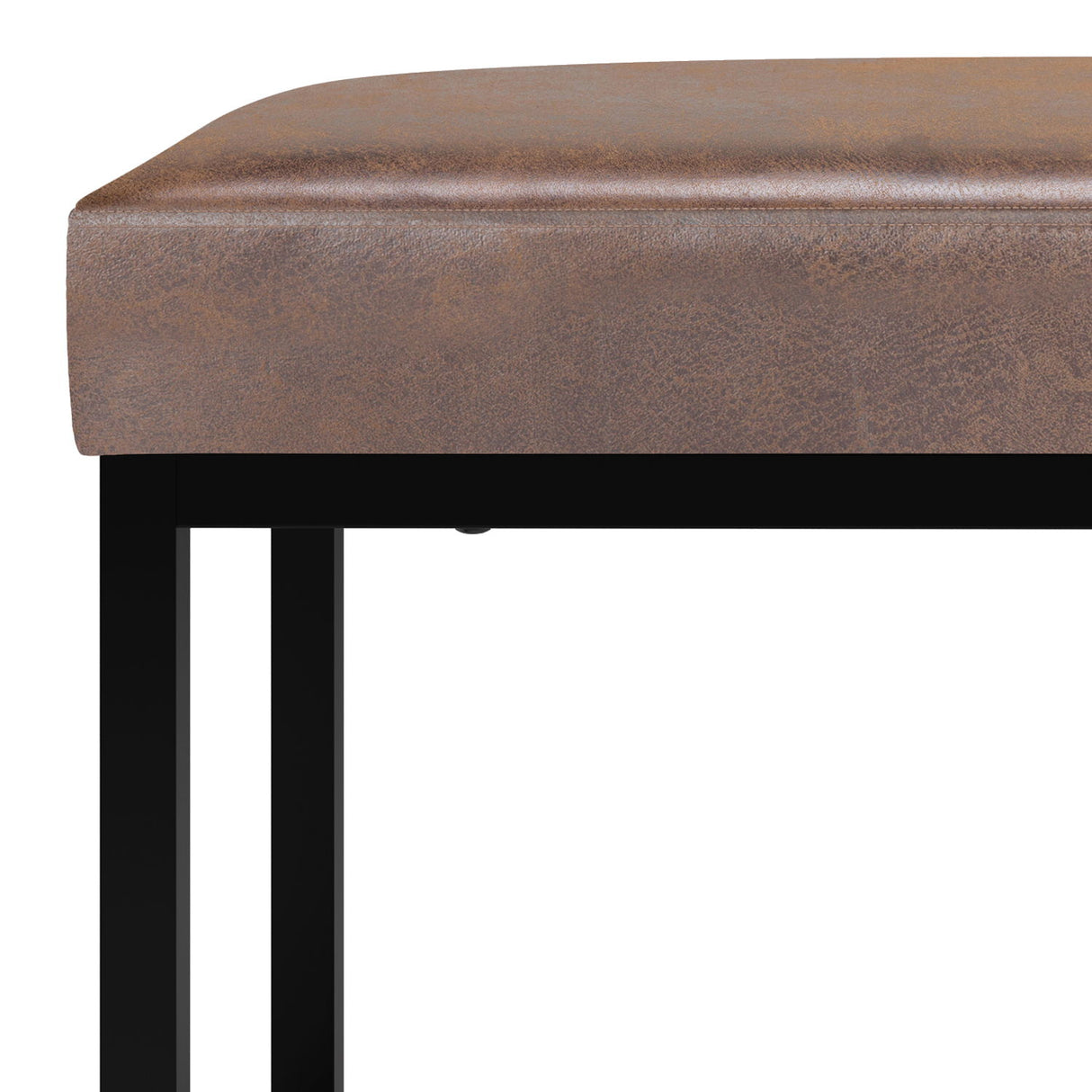 Reynolds - Small Bench - Distressed Chestnut Brown by Simpli-Home | Bel Furniture