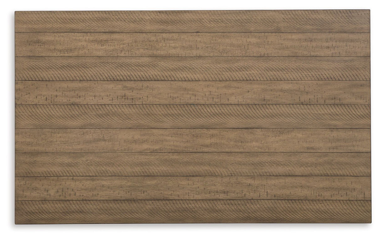 Skempton - White / Light Brown - Counter Height Dining Table and Bar Stools (Set of 7) by Signature Design by Ashley® | Bel Furniture