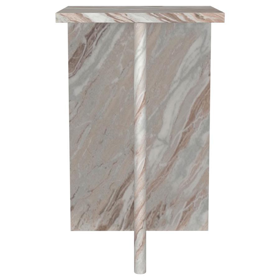 Bowdoin - Genuine Marble Accent Side Table - Gray by Coaster Fine Furniture | Bel Furniture