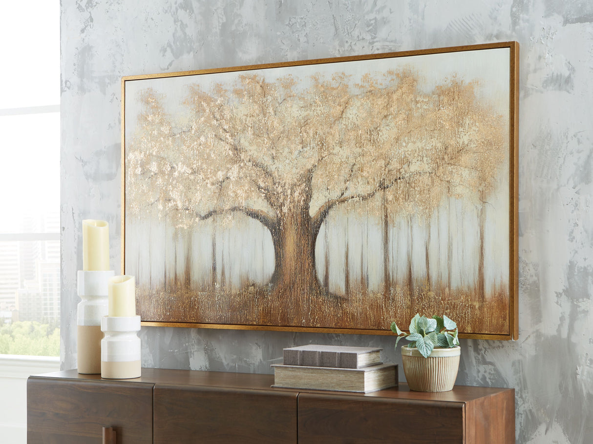 Dalewick - Brown / Gray / Gold Finish - Wall Art by Signature Design by Ashley® | Bel Furniture