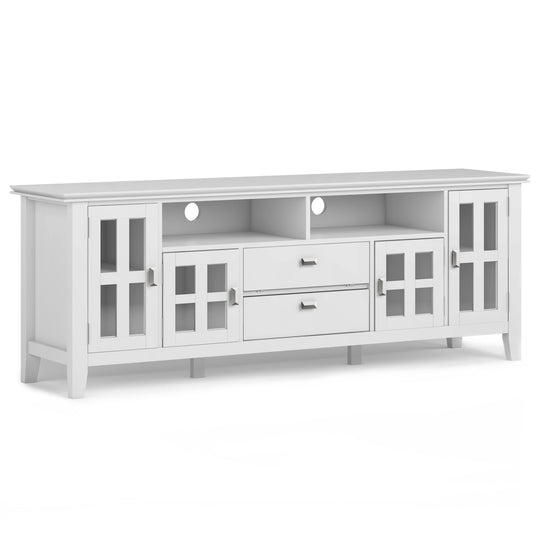 Artisan - TV Media Stand White by Simpli-Home | Bel Furniture
