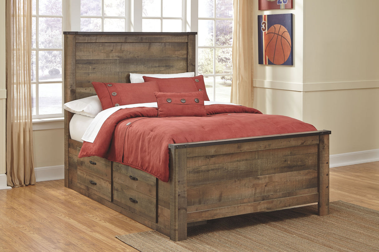 Trinell - Panel Bed Dark Brown Full 2 Drawers by Signature Design by Ashley® | Bel Furniture