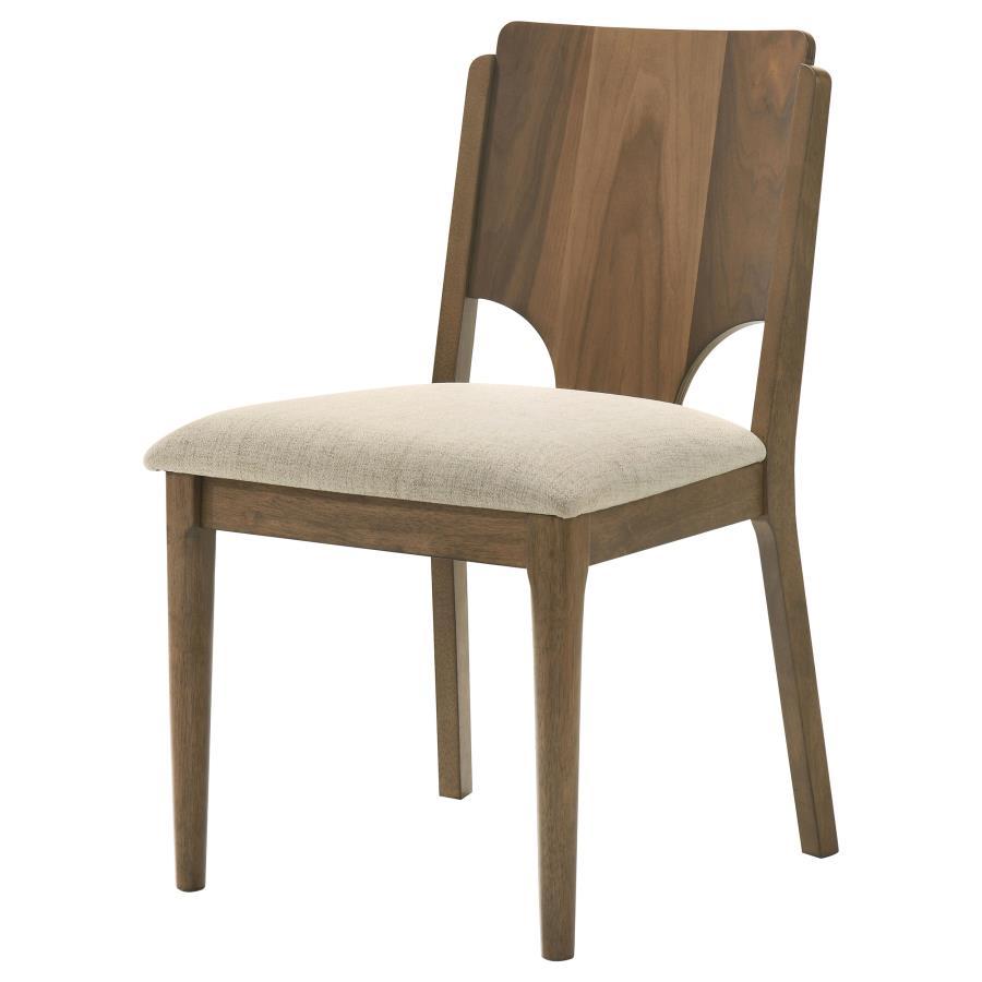 Crestmore - Dining Chair Upholstered Seat (Set of 2) - Walnut by Coaster Fine Furniture | Bel Furniture