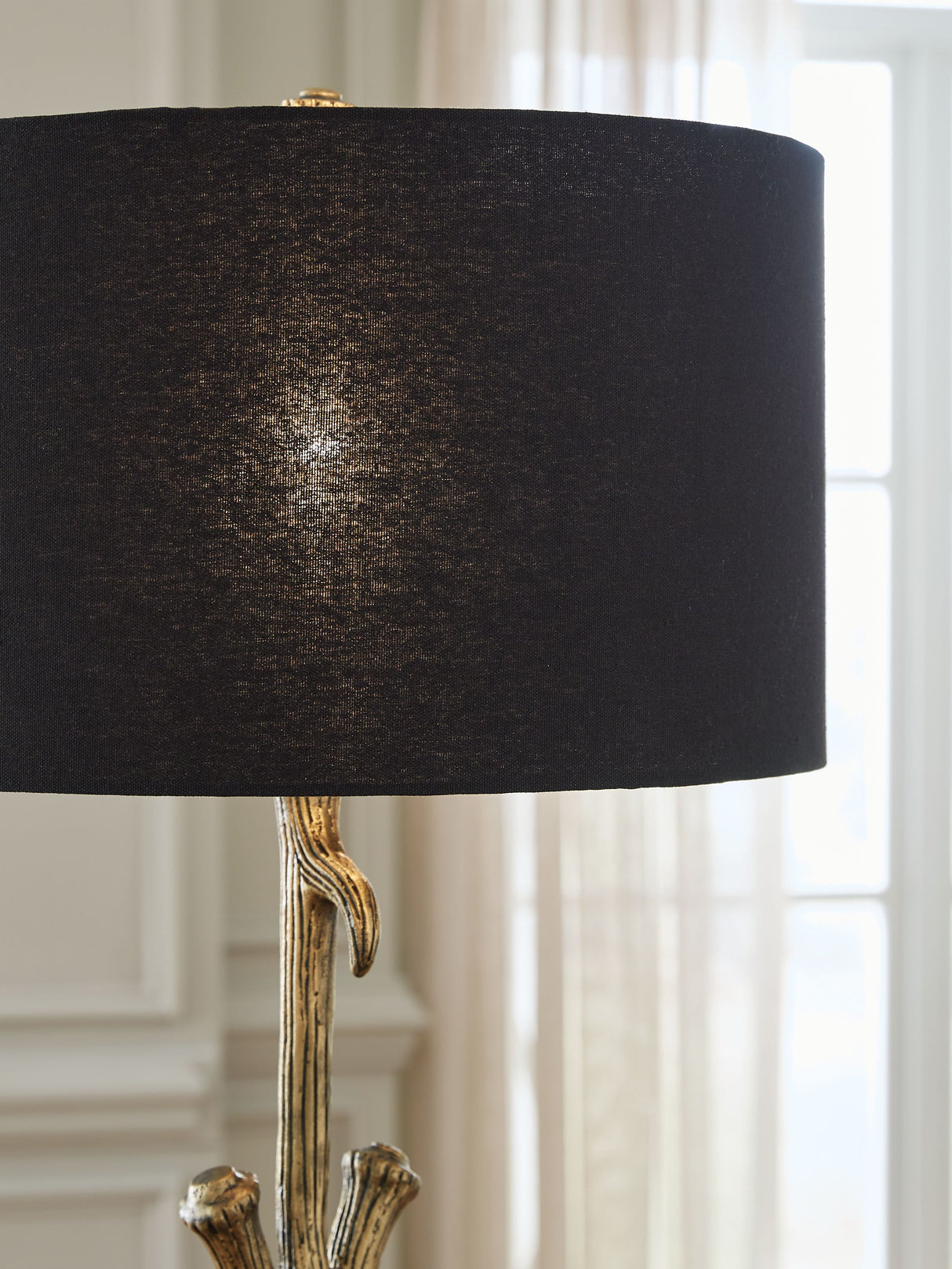 Josney - Antique Gold Finish - Metal Table Lamp by Signature Design by Ashley® | Bel Furniture