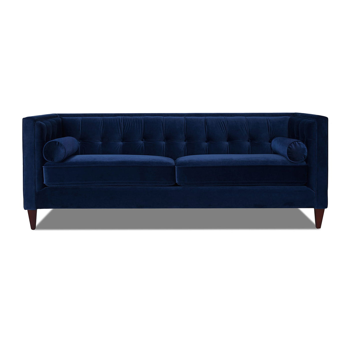 Jack - Modern Tuxedo Tufted Sofa - Navy Blue by Jennifer Taylor Home | Bel Furniture