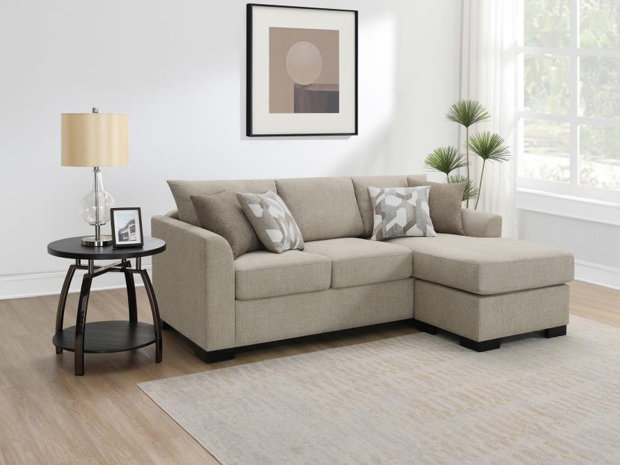 Storey - Upholstered Sleeper Sectional Chaise Sofa by CoasterEveryday | Bel Furniture
