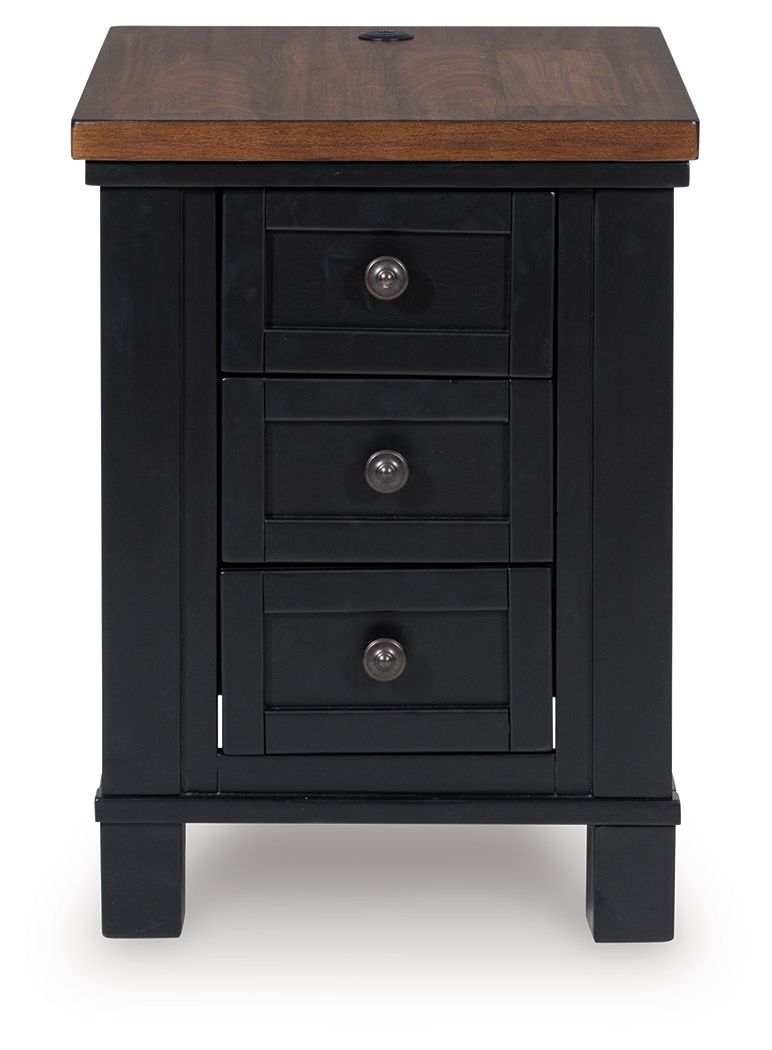 Wildenauer - Brown / Black - Chair Side End Table by Signature Design by Ashley® | Bel Furniture