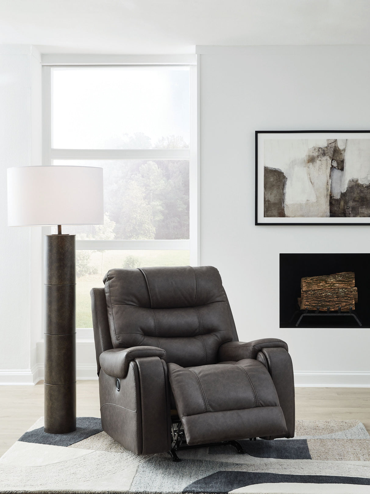 Femley - Smoke - Rocker Recliner by Signature Design by Ashley® | Bel Furniture