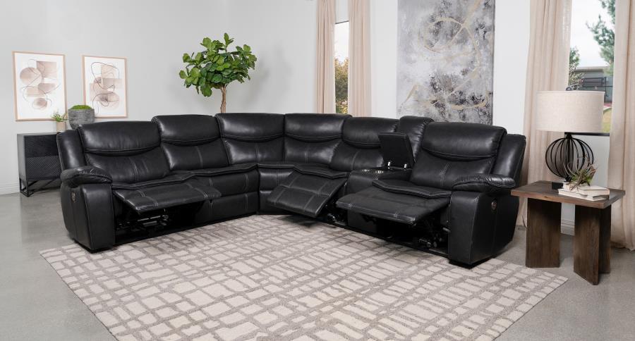 Sycamore - Upholstered Power Reclining Sectional Sofa by Coaster Fine Furniture | Bel Furniture