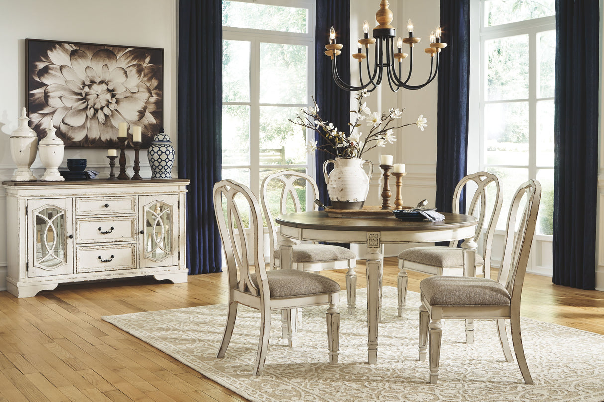 Realyn - Chipped White - Oval Dining Room Extension Table by Signature Design by Ashley® | Bel Furniture